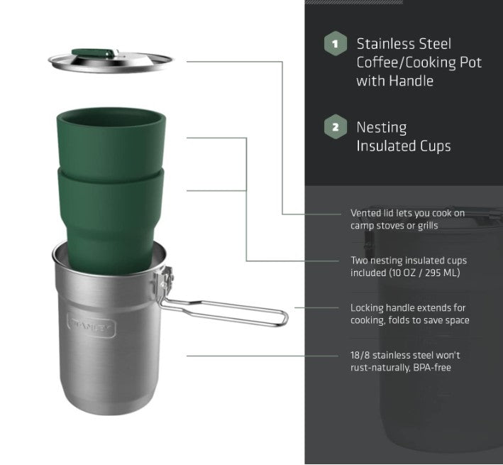 STANLEY Adventure Nesting Two Cup Cookset Camping Gears PH