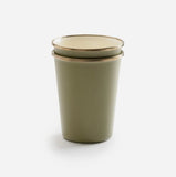 Barebones Living Enamel 2 - Tone Tall Cup Set - Olive Drab