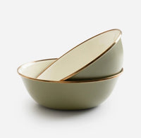 Barebones Living Enamel 2-Tone Bowl Set