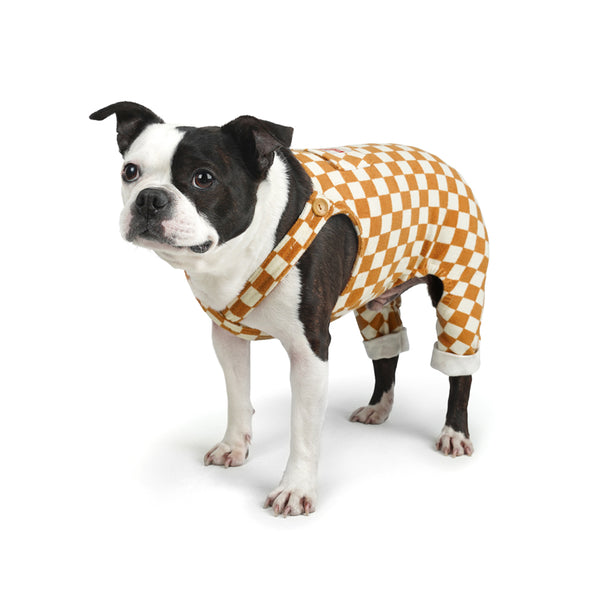 Charlie's Backyard Teddy Overalls for Dogs (Mustard)
