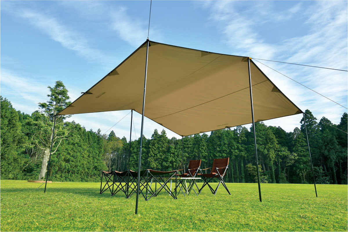 tarp 4x4 Uniflame Revo Square Tarp 4x4 Tan Heavy Duty Camping Tarp – Camping Gears PH