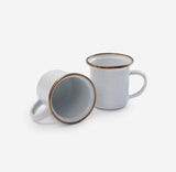 Barebones Living Enamel Cup set of 2 - Eggshell